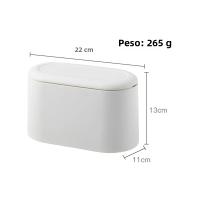 Bandeja De Papelera Mini Duradera Con Tapa Automática Para Escritorio Oficina Hogar Caja De Almacenamiento Ecológica De Plástico - details 4