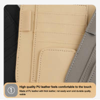 Organizador De Visera De Coche Multifuncional PU Para Gafas Tarjetas De Crédito Boletos Clip De Almacenamiento Para Sol - details 7
