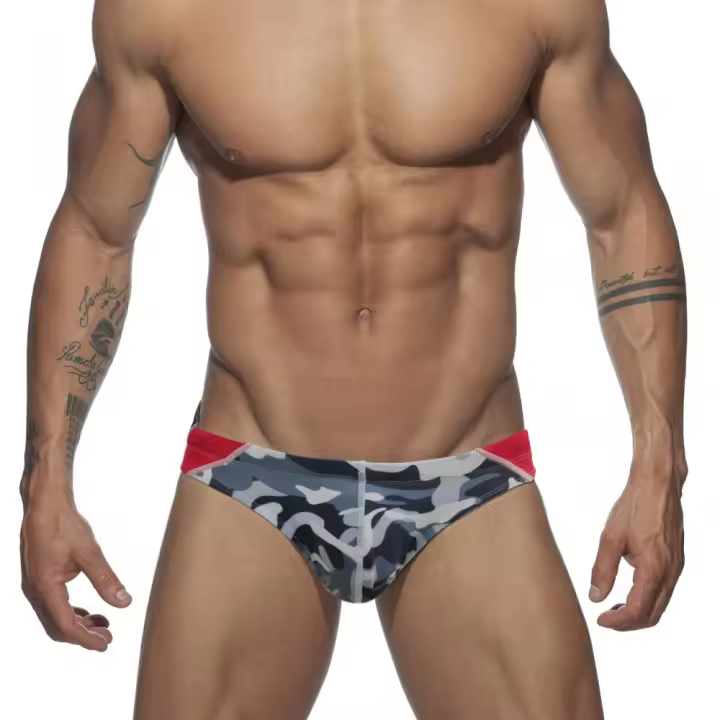 Bathing Suit 2022 Para Hombres Padded Push-up Bikini Camuflaje Deportivo Para Playa Y Surf Swimwear Briefs De Verano - 1