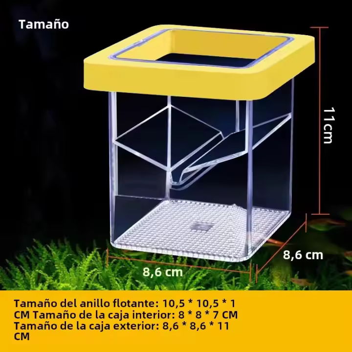 Caja De Cría De Peces Flotante En Acrílico Acuario Incubador De Hatching Accesorio Para Acuario Material Plástico - 1