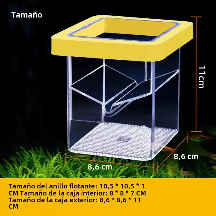 Caja De Cría De Peces Flotante En Acrílico Acuario Incubador De Hatching Accesorio Para Acuario Material Plástico - 1