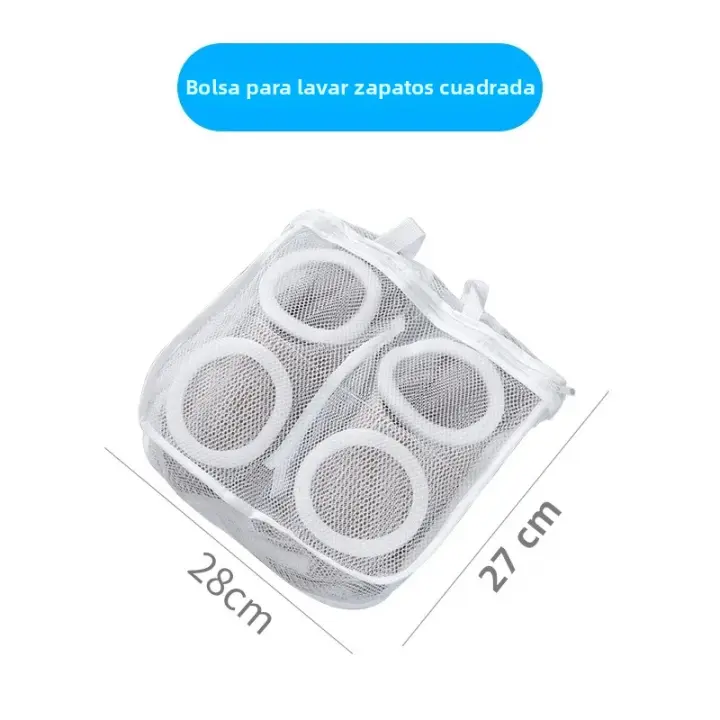 Bolsa De Lavar Zapatillas Malla Especial Para Máquina De Lavar Protección Anti-deformación Para Viaje Y Almacenamiento De Zapatos - 1