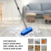 Cepillo De Piso Con Mango Ajustable Y Cerdas Rigidas Para Limpieza De Baño Y Cocina Escobilla Para Grout Y Courtyard - details 2