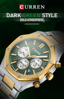 Reloj De Pulsera Curren 8440 Para Hombre Estilo Militar Y Negocios Cronógrafo De 6 Manos Calidad De Lujo Resistente Al Agua Acero Inoxidable Cristal De Zafiro - details 0