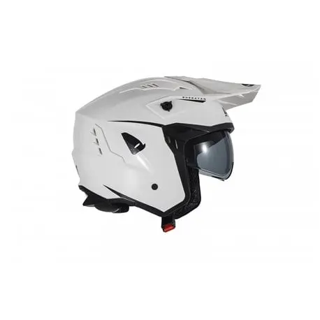 Casco Jet UFO Sheratan Trail blanco brillo solido - 1