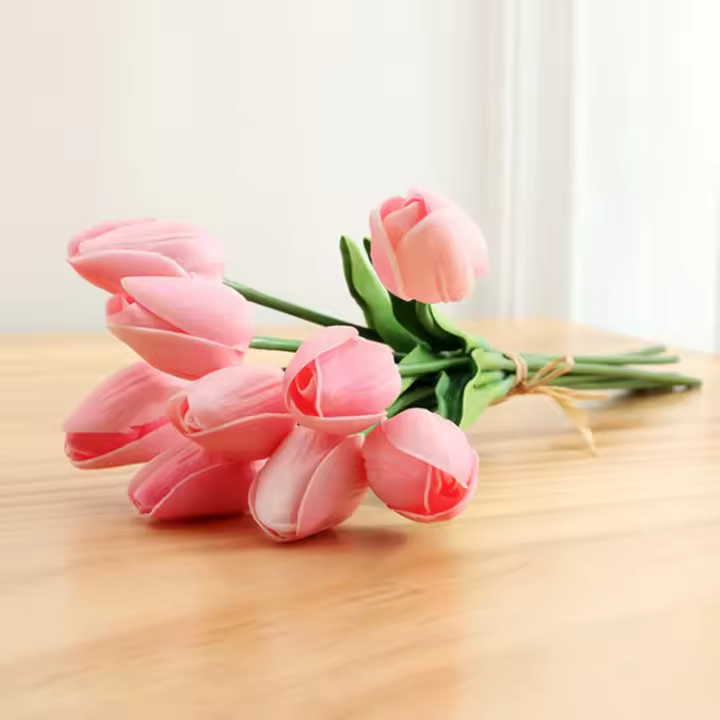 Juego De Flores Artificiales De Tulipán Real Toque Para Decoración De Hogar Y Bodas Falsas Decoración Para Fiesta - 1