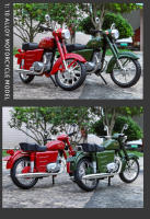 Modelo De Motocicleta Happy XF250 a Escala 1:10 Con Sonido Luz Y Absorción De Choque Neumáticos De Goma Regalo Para Niños Metal Diecast Rojo Verde - details 19
