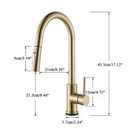 Grifo De Cocina Inteligente Con Sensor Y Pantufla Moverse 360° Monohandle Toque Brushed Doble Modo Agua Grifo Mezclador Montado En La Mesa Cromado Contemporáneo - details 12