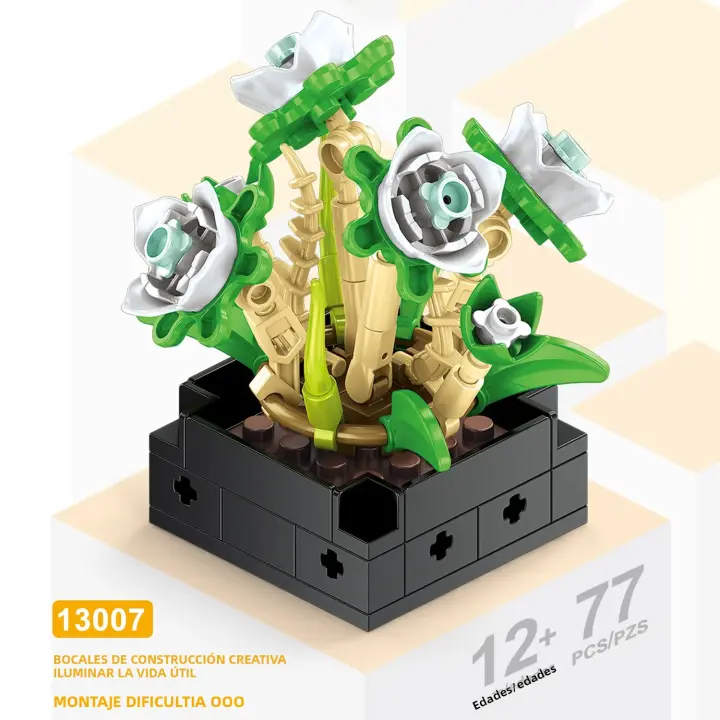 Juego De Bloques De Diamante 3D De Suculentas En Maceta Modelo Decorativo Para Mesa Juguete Creativo Y Hobbies Relajantes Para Adultos - 1