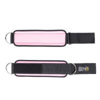 Banda De Tendón De Aquiles Ajustable De Doble Anillo Doble Ajuste Soporte De Entrenamiento De Pierna De Gimnasio Negro Rosa Tamaño Libre - details 11
