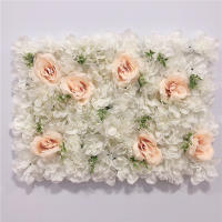 Pared De Flores Artificiales Rosa De Seda Para Decoración De Bodas Bebés Y Navidad Estilo De Hojas Verdes Y Rosas Tamaño Grande - details 36
