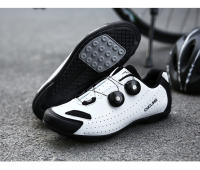 Zapatos De Ciclismo Para Hombre T22 Blanco Cuero Impermeable Profesional Autolockando Zapatillas De Bicicleta Planas Para Mujer MTB Ciclismo En Carretera - details 18