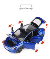 Modelo De Coche Tesla Model Y Model 3 Model S De 1:24 En Aleación Con Sonido Y Luz Juguete Coleccionable Para Niños Regalo De Cumpleaños - details 8