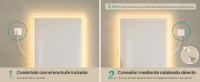 SONGMICS Espejo de Baño con Luz, Espejo de Pared Rectangular, Función Antivaho, Tono y Brillo Ajustables, Maquillaje, Dormitorio, Baño, 80,7 x 60,7 cm, Blanco Nube - details 2