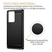 Ociodual Funda Protectora Negra para Poco X4 GT, Carcasa de Proteccion Efecto fibra de carbono, Proteccion para la Camara Trasera, Flexible en Silicona Gel - details 4