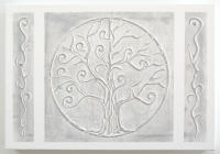 Cuadroexpres - Tapa de Contador Arbol de la Vida en Gris 45x30x4 cm (49x34x6 cm medida exterior) En Melamina Blanca, Con tornillos y tacos para colocar en la pared. Moderna, 100% Original, Muy Decorativa. Fabricada en España - details 1