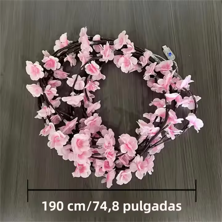 Arboleta De LED 96 Luces USB Con 8 Modos De Color Para Decoración De Habitaciones Boda Y Navidad Tema Cerezo En Flor - 1