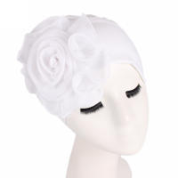 Nueva Bandana Africana Con Gran Flor De Encaje Para Mujer Gorra Elástica Antipérdida De Cabello Turban Para Bodas Y Fiestas Accesorios De Cabello - details 5