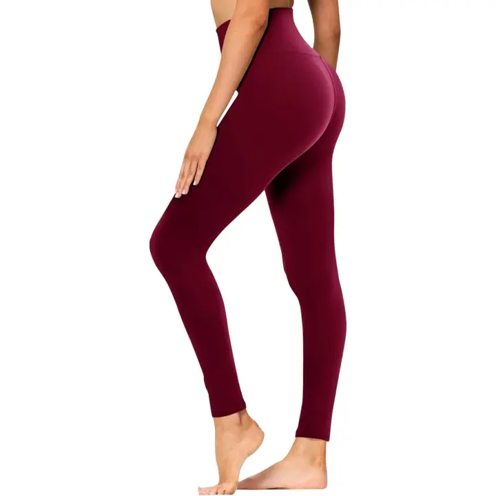 High Waisted Leggings for Women - Soft Opaque Slim Tummy Control Printed Pants for Running Cycling Yoga - 1