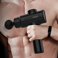Masajeador De Músculo Portátil Fascia Gun Percusión Profunda Para Atletas Massajeador De Relajación Corporal Material Plástico Negro - details 9