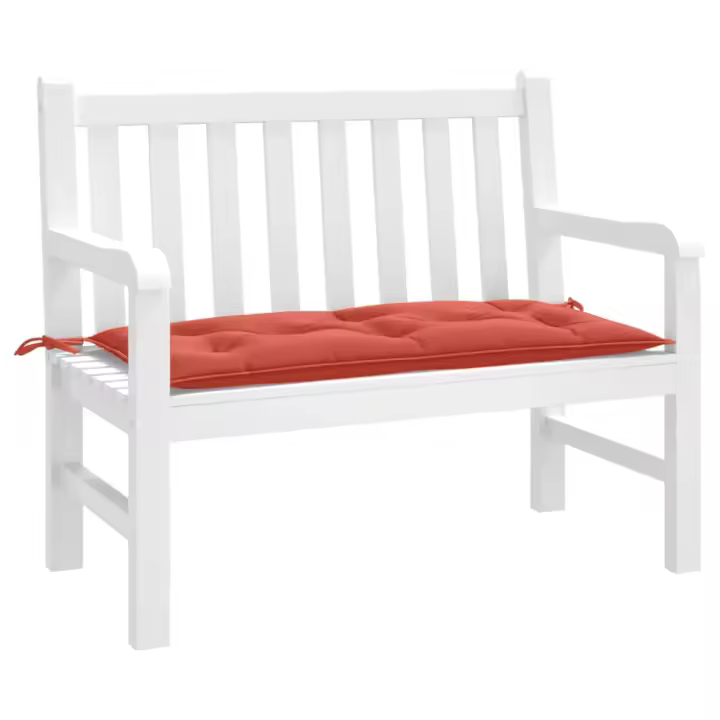 vidaXL Cojín para banco de jardín tela rojo melange 100x50x7 cm - 1