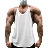 Camiseta Deportiva Sin Mangas Para Hombre Fitness Musculación Verano Algodón Transpirable Estilo Y-Back Camisetas De Entrenamiento - details 9