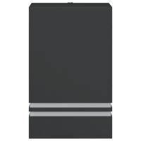 vidaXL Apliques de exterior 2 unidades acero inoxidable negro - details 3