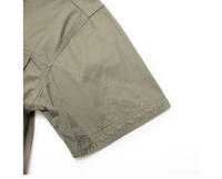 Camisa Militar Para Hombre Fredd Marshall 100% Algodón Manga Corta Estilo Casual Con Bolsillos Traje De Trabajo Camisa Sólida - details 13