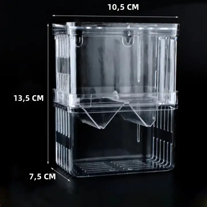 Caja De Cría Para Peces Acrílico Duradero Para Betta Y Camarones Incubador De Hatching De Acuario Para Pequeños Peces Y Camarones - 1