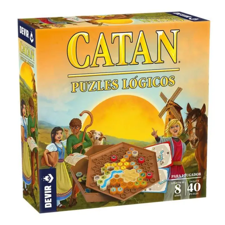Devir - Catan Puzzles Lógicos - Juego de Lógica con 40 Rompecabezas - 1