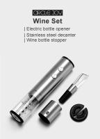 Apertura De Botellas Eléctrica Circle Joy Smart Acero Inoxidable Parar El Vino Decantador De Vino Tinto Corcho De Vino Para Fiesta Navidad Familia - details 0