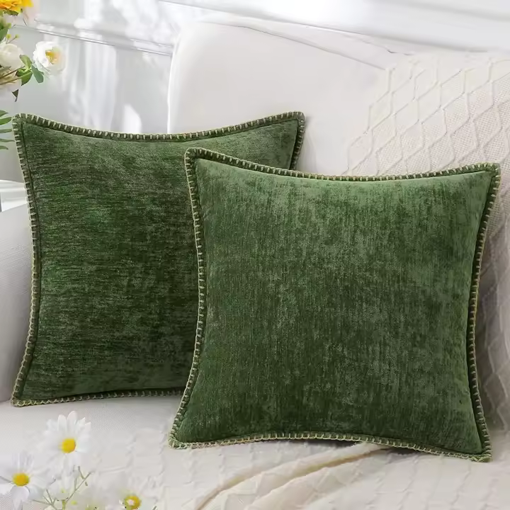 Funda De Cojín Cuadrada Decorativa Chrimast Chenille 45x45cm Suave Para Sofá Cama Estilo Nórdico Fácil De Limpiar Alta Calidad - 1