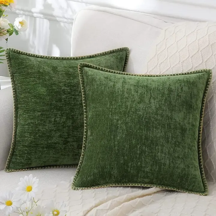 Funda De Cojín Cuadrada Decorativa Chrimast Chenille 45x45cm Suave Para Sofá Cama Estilo Nórdico Fácil De Limpiar Alta Calidad - 1