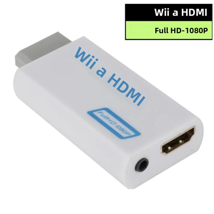 Convertidor HDMI Para Wii Con Cable Salida 1080p Soporta Todos Los Modos De Pantalla Incluye Puerto De Audio 35mm Para Monitor De TV