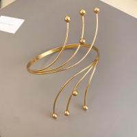 Pulseras De Brazo Superior De Hojas Y Flores De Metal Ajustables Para Mujer Joyería De Mano Accesorios De Regalo Con Salida Hollow out - details 22