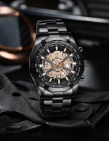 Reloj De Cuarzo Para Hombre 2025 Marca Top Lujo Acero Inoxidable Impermeable Con Agujeros Huecos Azul Grande Relogio Masculino De Moda Y Casual - details 11