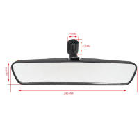 Espejo Interior De Coche 10 Pulgadas Negro Fácil De Instalar Accesorio Universal Para Interiores De Coches Espejo Retrovisor Para Todas Las Marcas De Coches - details 4