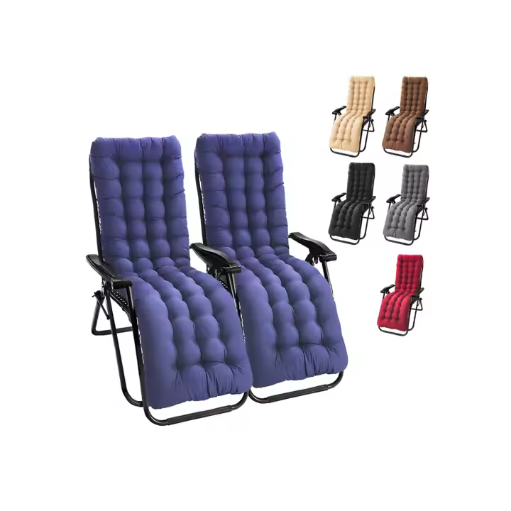 Mediawave tienda 2 piezas silla plegable cojín gravedad cero respaldo sillón reclinable - 1