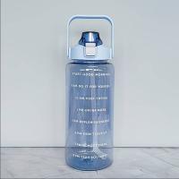 Botella De Agua Portátil De Gran Capacidad Con Marca De Tiempo Para Ciclismo Running Y Viajes Transparente Y Conveniente - details 12