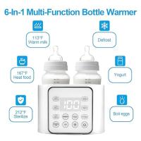 Calentador de biberones 9 en 1, calentador de leche materna multifunción, calentador rápido de alimentos para bebés y calentador de descongelación con temporizador para gemelos, pantalla LCD, ajuste - details 1