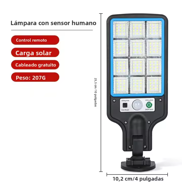 Luces Solares LED Para Calles Exteriores 1-4 Pack Lámpara Solar Impermeable Con Sensor De Movimiento Modos De Iluminación Para Seguridad En Jardín - 1