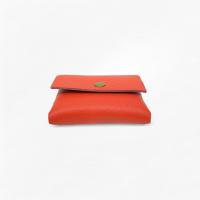 Cartera de Cuero Granulado,monedero ,tarjetera, billetera pequeña de cuero Granulado,Piel Vacuno,hecho en Italia,piel auténtico, Elegante, Ultra Ligera, Suave y Práctica,regalo para mujer - details 1