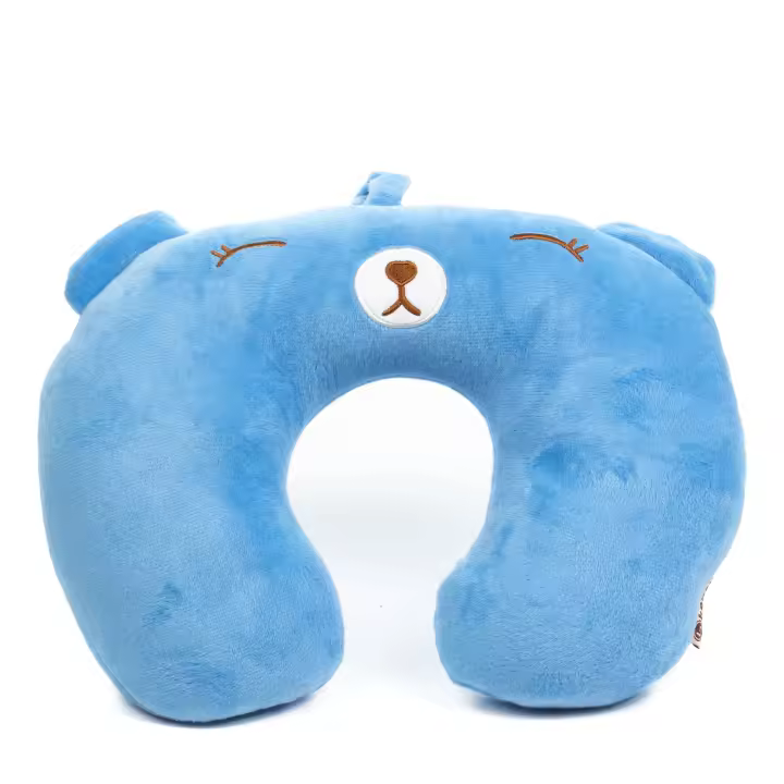DAM Almohada de viaje cojín cervical infantil. Extra suave, relleno interior confortable. Diseños animales. 29x27x9 Cm. - 1