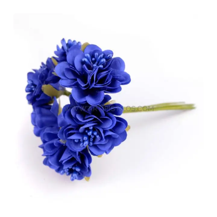 Pomo de Flores de Tela 'Amberes' con 6 Unidades y Pistilos Perlados - 1