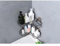 Estante De Baño Montado En La Pared Esquina Organizador De Cosméticos Soporte Para Shampoo Cesta De Drenaje De Showers De Hierro Estante De Almacenamiento Para El Baño - details 5