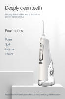 Fregadero Oral Recargable USB Jet De Agua Dental 310ML Tanque De Agua IPX7 Impermeable Limpieza De Dientes Viaje Para Adultos Con 4 Boquillas - details 4
