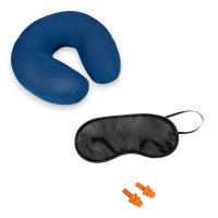 Pack de Viaje para Dormir Almohada Antifaz Tapones de Oídos 3 Colores de Almohada Pack Ideal para Descansar Mientras Vuelas - WiAAM,AM3. - details 0