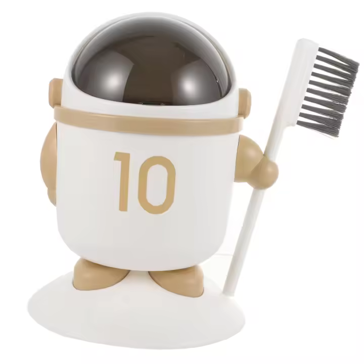 1 juego Astronaut Office Bot pequeño y lindo cubo de basura de escritorio - 1