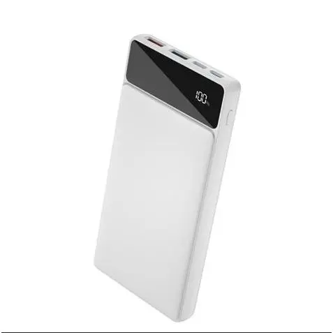 POWERBANK XO PR132 10.000mAh BLANCA - 2xUSB-A,1xUSB-C - CARGA RAPIDA - PANTALLA LCD - 1