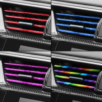 10 Piezas De Decoración Para Ventiladores De Aire De Coche En Cromo Estilo Mouluring U Shaped Accesorios Para Acondicionador De Aire Grille PVC Para Estilo De Coche - details 0
